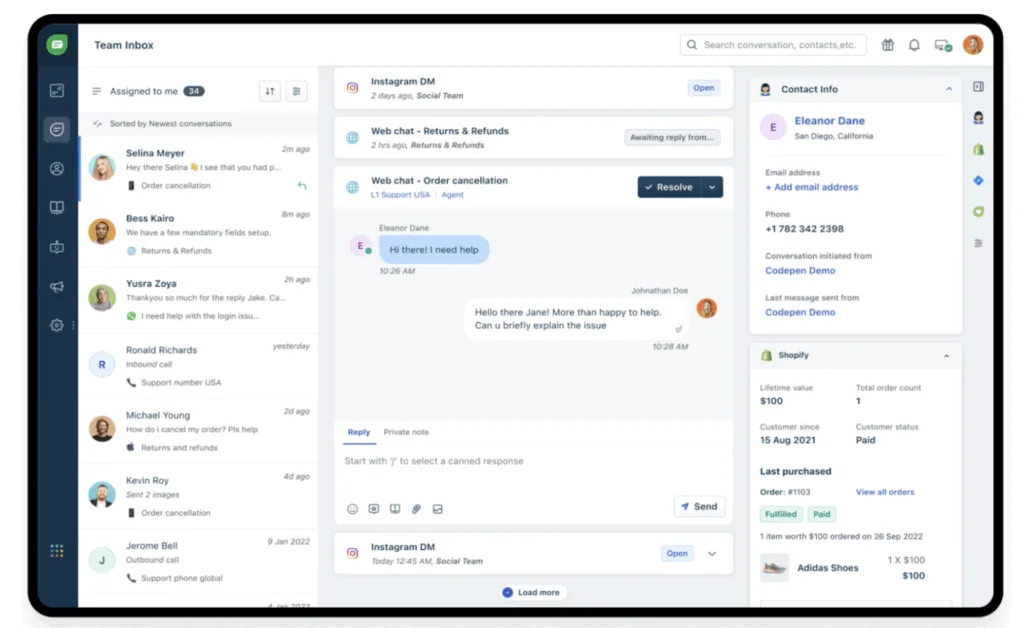 Freshchat_live chat customer service
